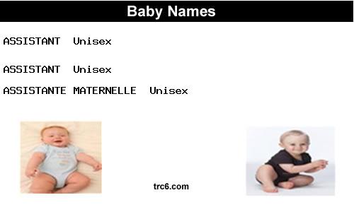 assistant baby names